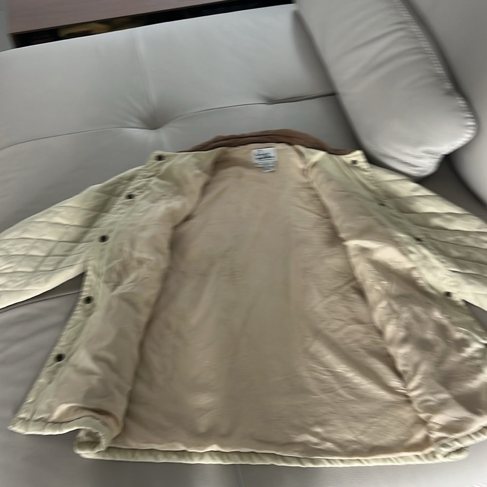 Lilly Pulitzer beige quilted jacket Size Medium M - Picture 10 of 12
